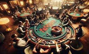 Antarmuka permainan Free Bet Blackjack 5dewa menampilkan opsi taruhan dan keputusan pemain